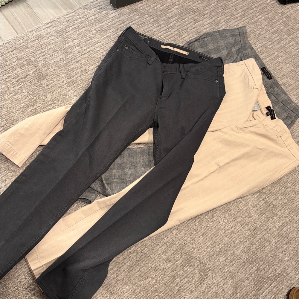Banana republic bundle of (3) pants, two dress tailor fit and one travel jean